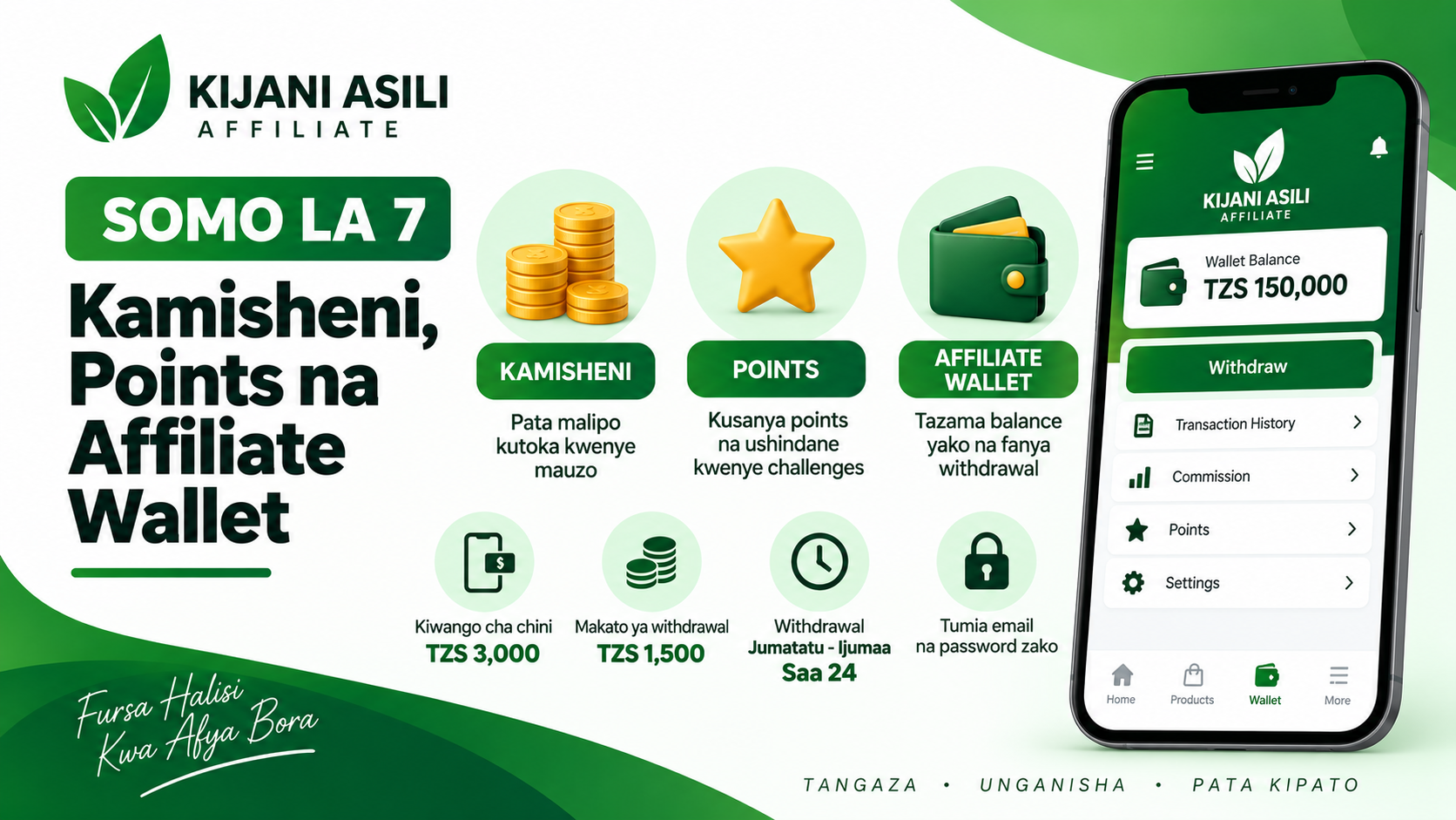 KAMISHENI,POINTS NA AFFILIATE WALLET