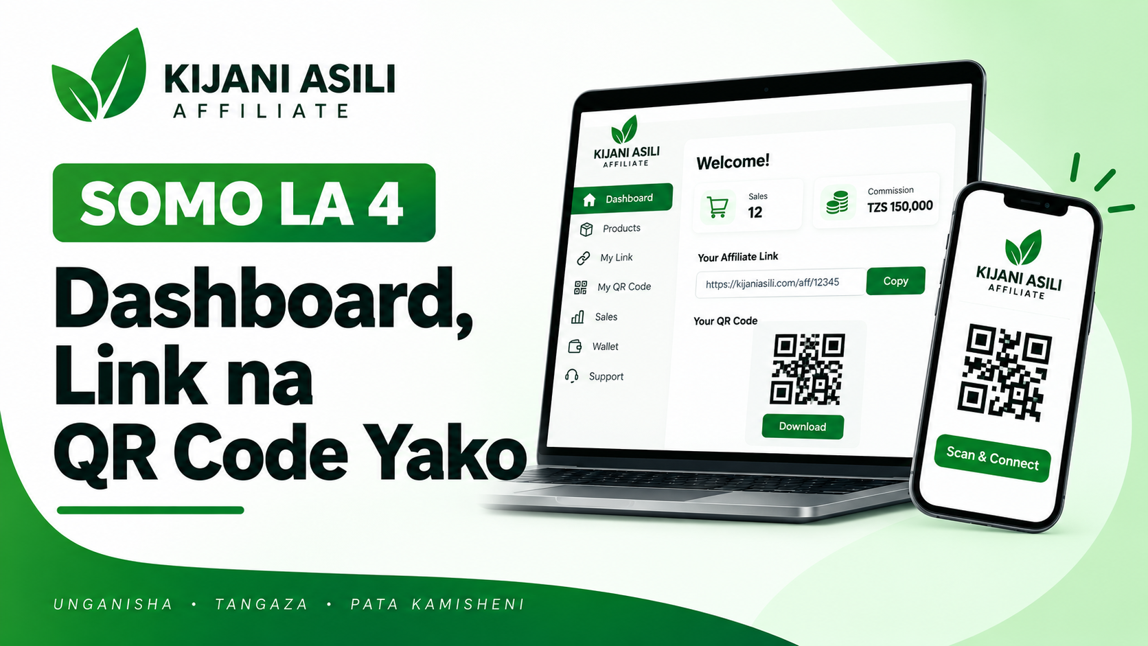 DASHBOARD,LINK NA QR CODE YAKO