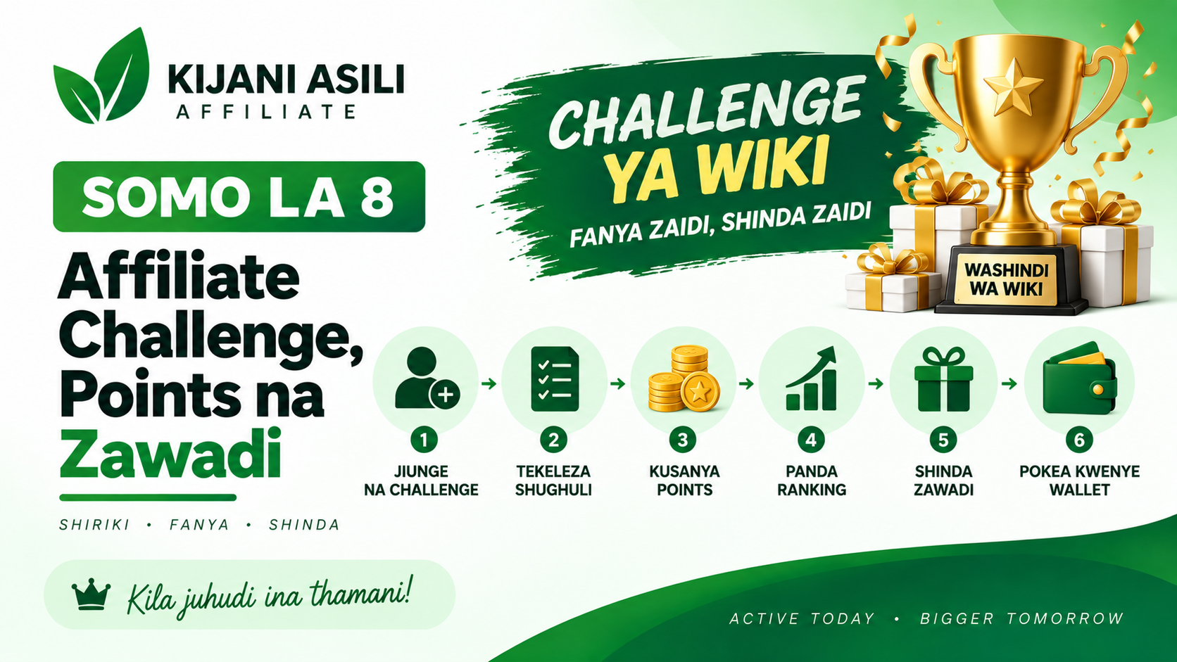 AFFILIATE CHALLENGE,POINTS NA ZAWADI